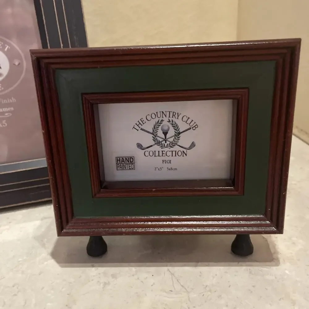 Pair Of Antique Look Wood Picture Frames For 3.5/2.3 Photos 5.5x7& 4.5”